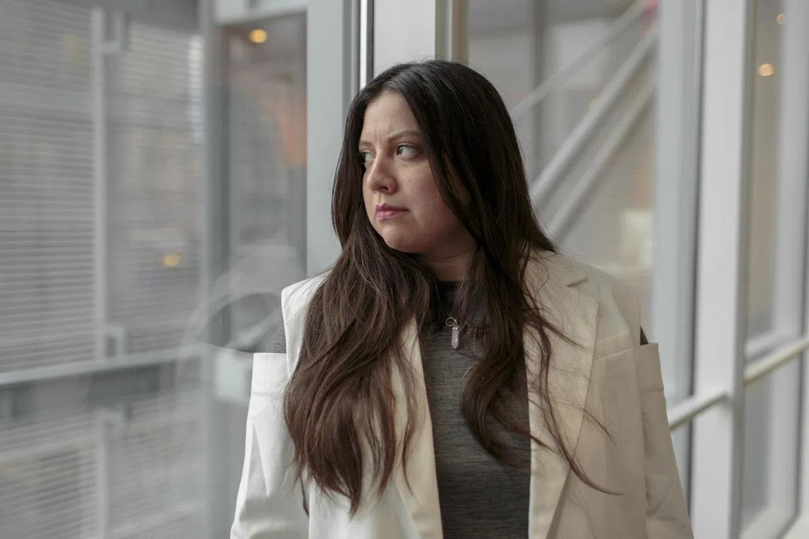 Sofia Quintanar, a former aide to the New York attorney general who accused her former chief of staff of sexual harassment, in New York, Dec. 6, 2022. Quintanar said she hoped her lawsuit over the incident would prompt other women to publicize incidents of sexual harassment. (Sarah Blesener/The New York Times)