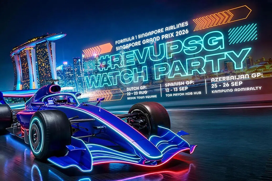There will be an F1 Watch Party held at the Toa Payoh Hub over the Sept 12 and 13 weekend.