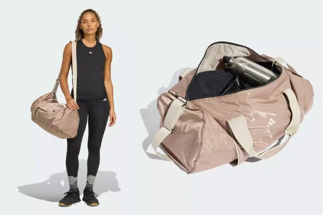 Melhores bolsas de ginástica para mulheres: Bolsa Adidas Training Yoga Duffel Feminina Marrom