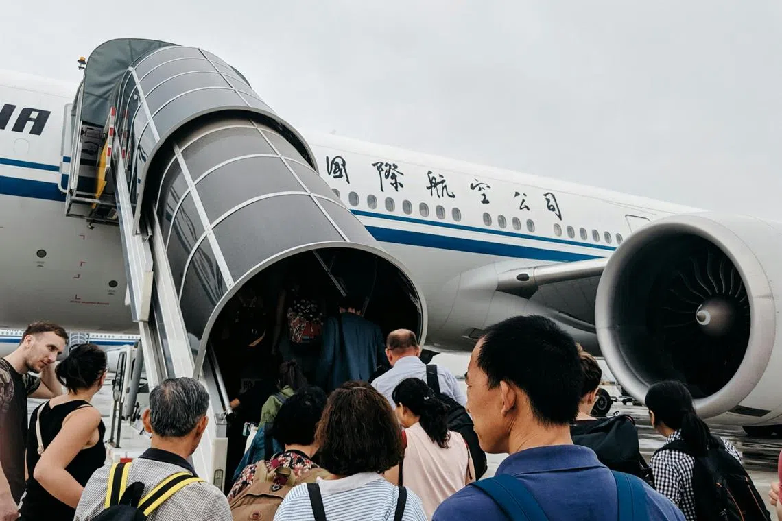 Bookings for overseas flights and hotels have spiked from last year’s holiday week starting Oct 1.