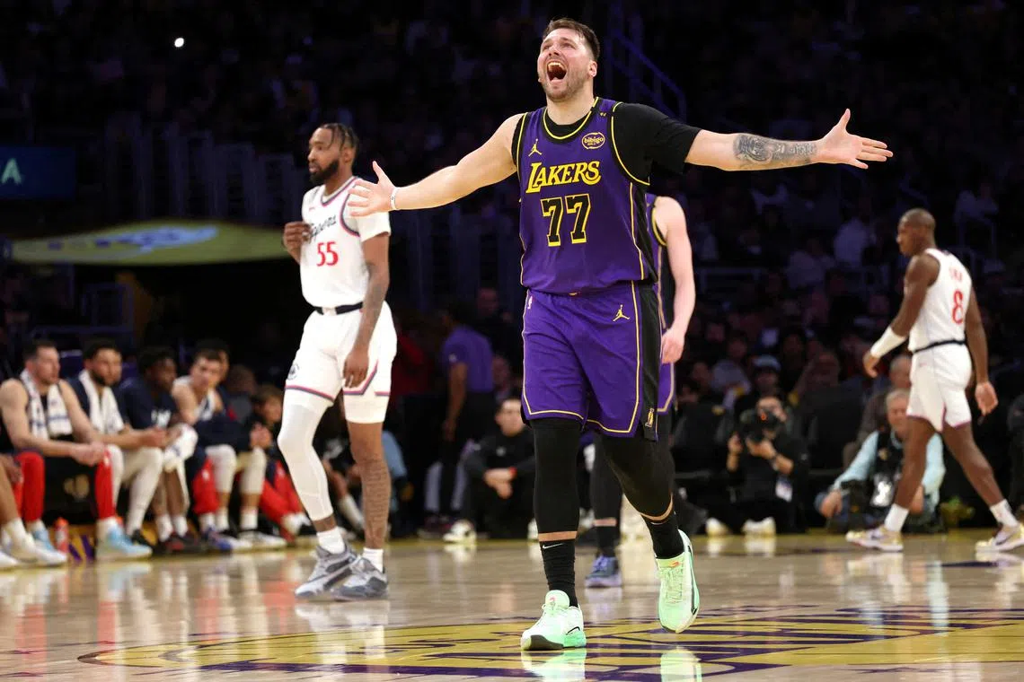 In 19 career NBA regular-season games against the Los Angeles Clippers, Los Angeles Lakers guard Doncic has averaged 32.5 points with 8.0 rebounds and 7.3 assists. The teams will face off on March 2.
