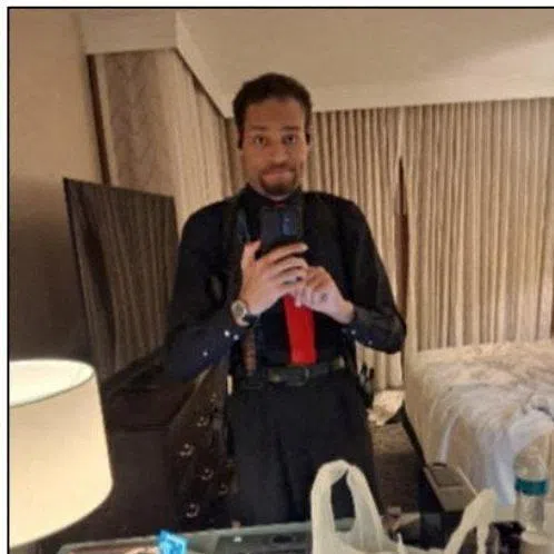 Cole Tomas Allen, the suspect in the shooting incident in Washington at the annual White House Correspondents' Association dinner, appears in a selfie picture in a composite handout image released on April 29, 2026 by the U.S. Department of Justice in Washington. U.S. Department of Justice/Handout via REUTERS