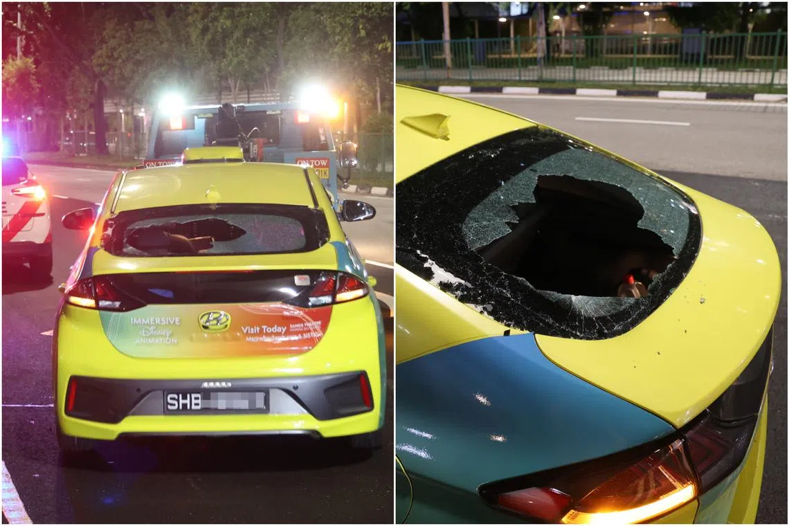The incident happened near 201 Boon Lay Way at about 7.50pm and two people were taken to National University Hospital.