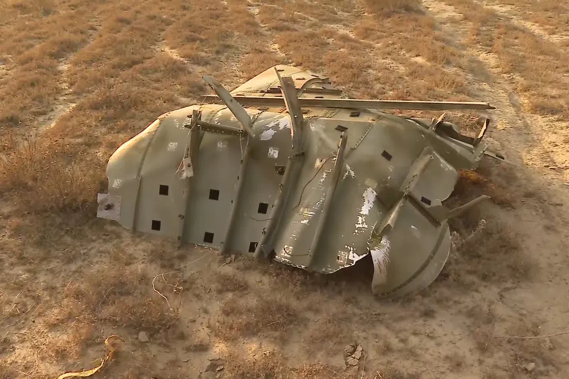 Initial footage from the scene showed chunks of twisted metal strewn across a grassy knoll.