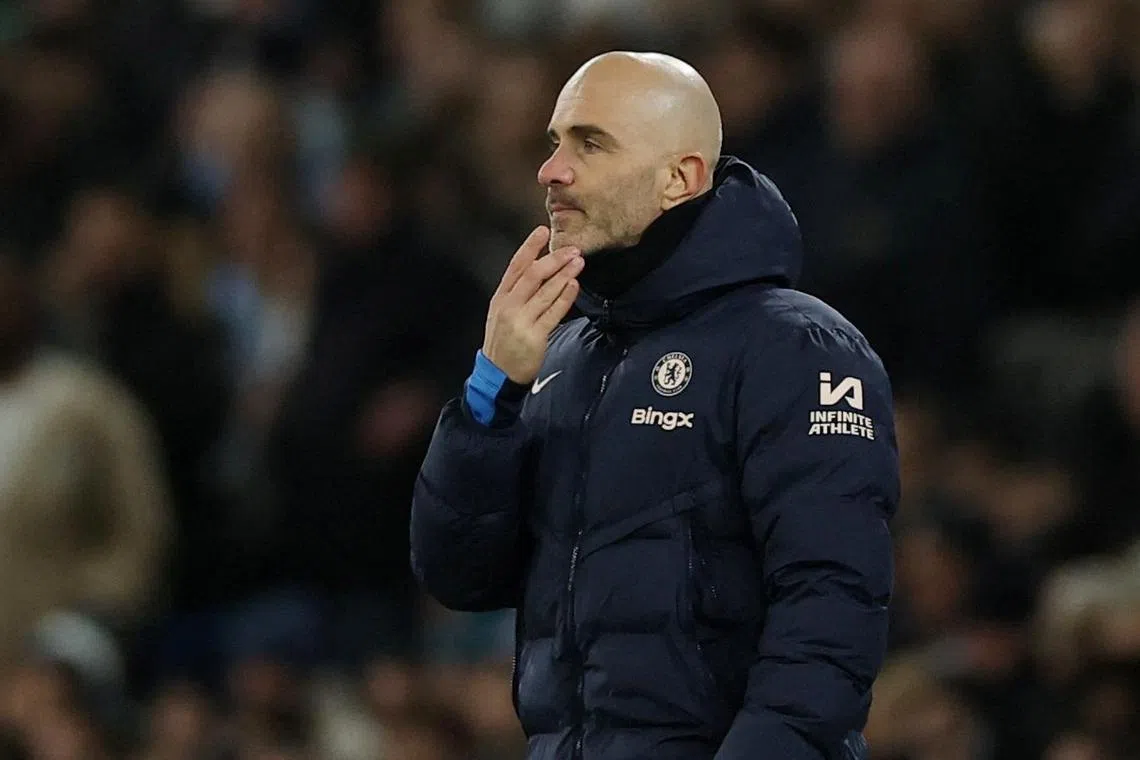 Enzo Maresca's Chelsea were just two points behind English Premier League leaders Liverpool in mid-December but are now 13 points off the pace after just one win in their past seven games.