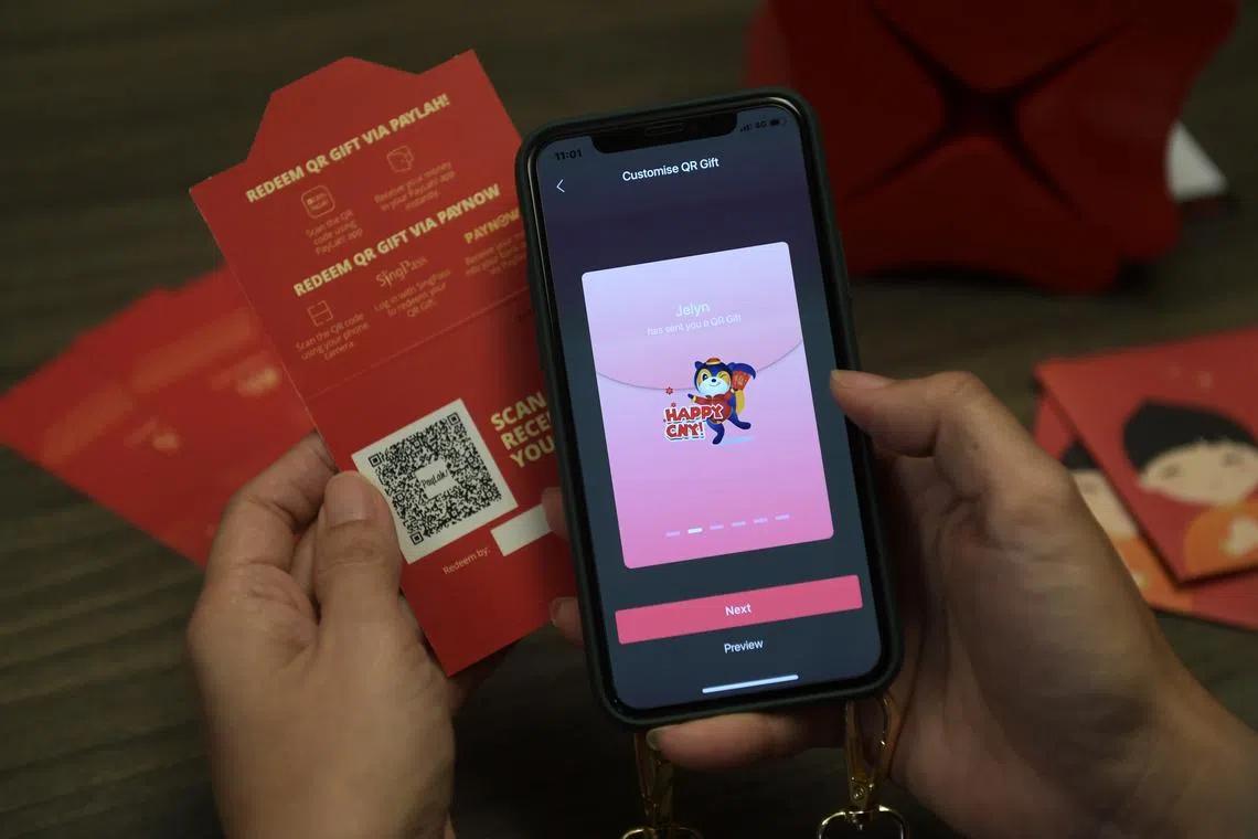 More Singaporeans have been using digital hongbaos over physical ones since they were  introduced during the Covid-19 pandemic.