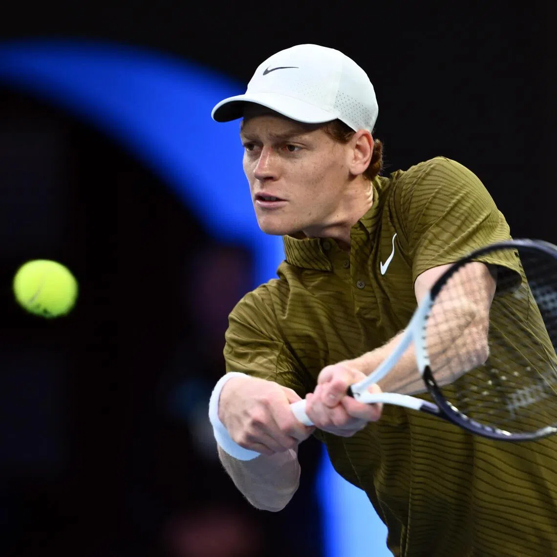 Jannik Sinner swatted aside his opponent 6-3, 6-4, 6-4 and has dropped only one set in moving ominously into the last four.