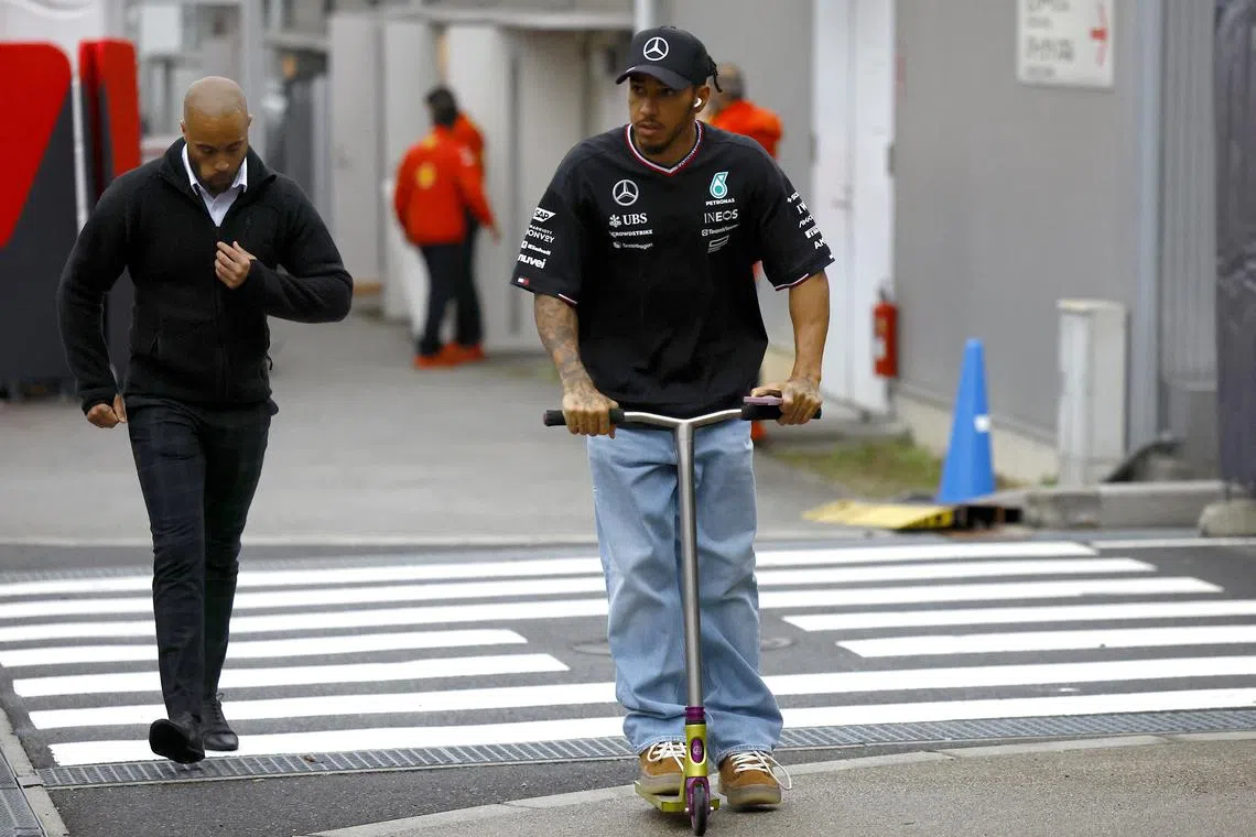 Formula One F1 - Japanese Grand Prix - Suzuka Circuit, Suzuka, Japan - April 5, 2024 Mercedes' Lewis Hamilton after practice REUTERS/Issei Kato