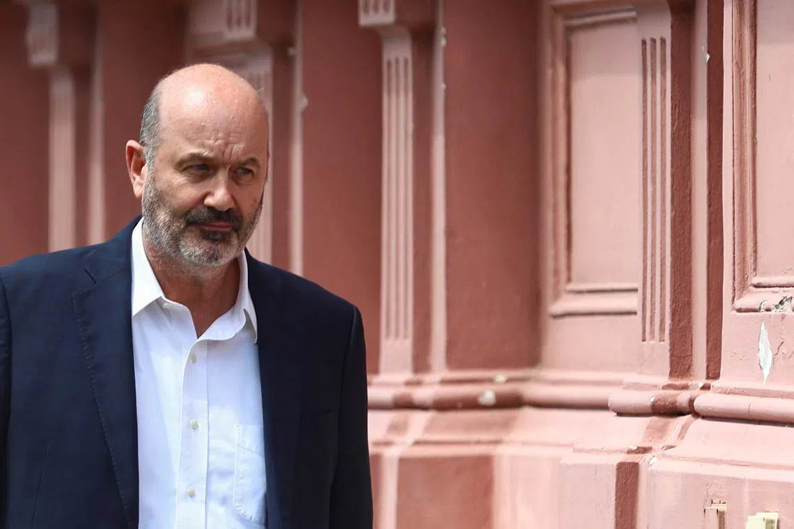 Argentine economist and former President of the Central Bank Federico Sturzenegger, leaves the Casa Rosada Presidential Palace, in Buenos Aires, Argentina, February 22, 2024. REUTERS/Matias Baglietto/File Photo