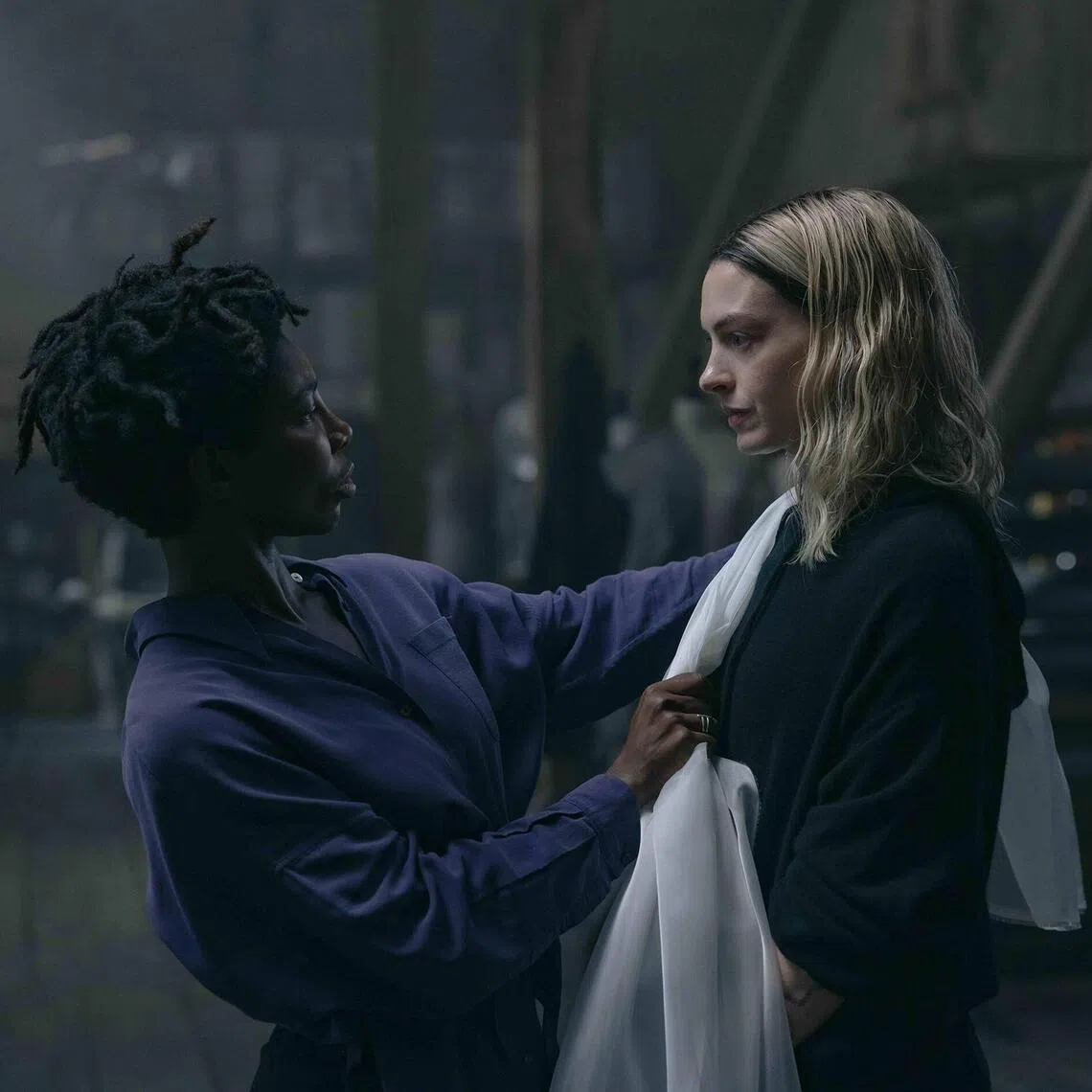 Michaela Coel (left) and Anne Hathaway in Mother Mary.