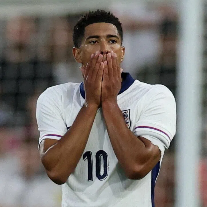England's Jude Bellingham looks dejected after their 3-1 international friendly loss to Senegal in June. 