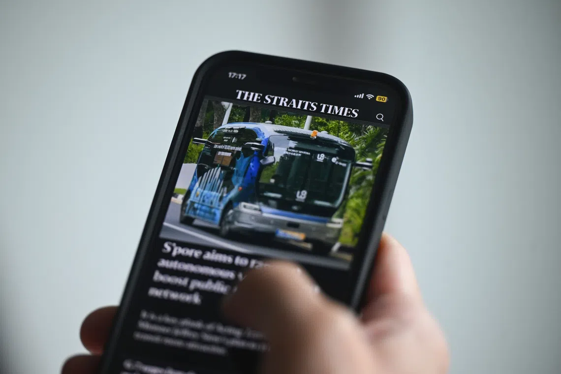 The Straits Times app.