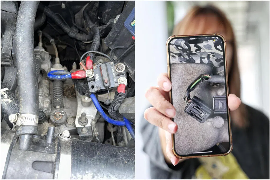 Ms Quek also discovered later on that Jan 6 afternoon that some of the wiring in the car’s engine had been chewed through.