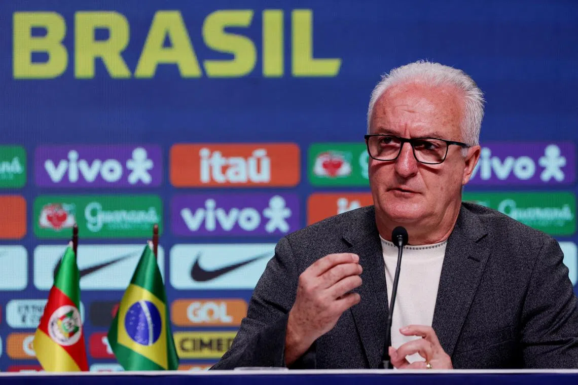 FILE PHOTO: Soccer Football - Brazil coach Dorival Junior - Press Conference - CBF Headquarters, Rio de Janeiro, Brazil - May 10, 2024  Brazil coach Dorival Junior during the press conference REUTERS/Ricardo Moraes/File Photo