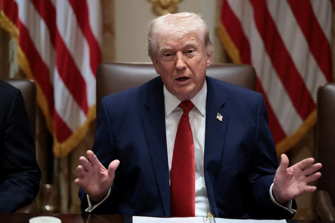 U.S. President Donald Trump holds a cabinet meeting at the White House in Washington, D.C., U.S., March 26, 2026. REUTERS/Evelyn Hockstein