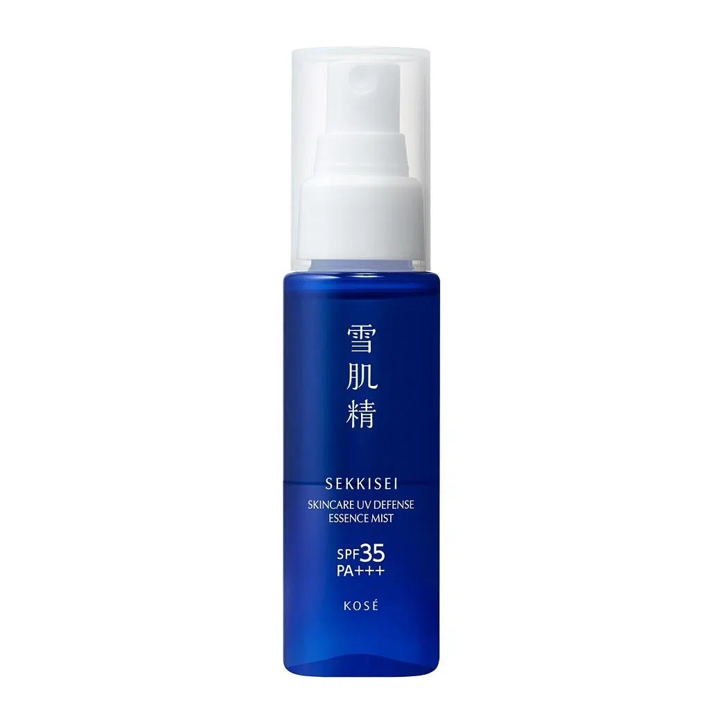 Best sunscreens to use on holiday: Kose Sekkisei Skincare UV Defense Essence Mist SPF35 PA+++