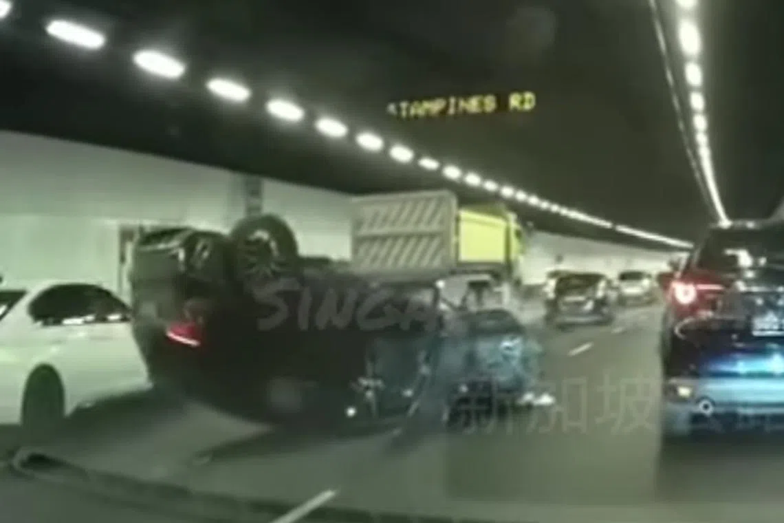 LTA informed drivers to avoid the second and third lanes of the expressway due to congestion stretching all the way to the PIE exit.