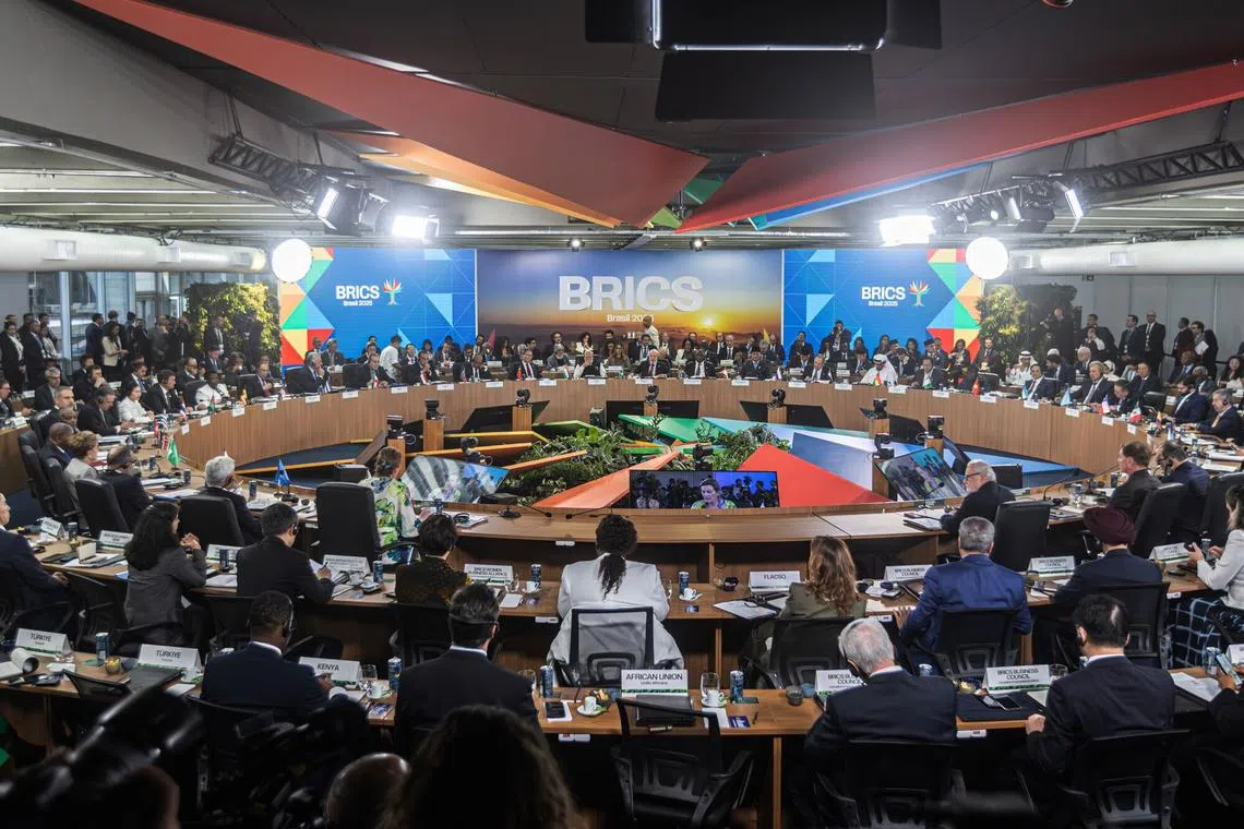 Delegates and heads of state during a plenary session at the Brics Summit in Rio de Janeiro on July 6.