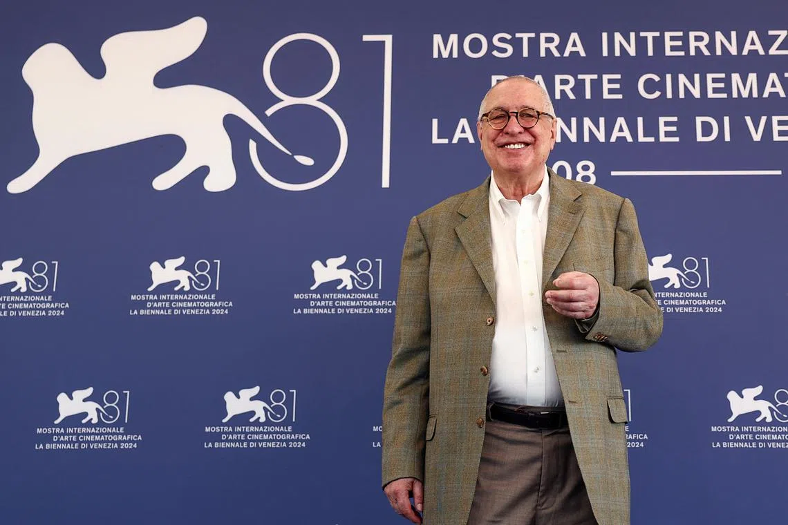 Director Errol Morris poses during a photocall for the documentary \"Separated\", out of competition, at the 81st Venice Film Festival, Venice, Italy, August 29, 2024. REUTERS/Yara Nardi
