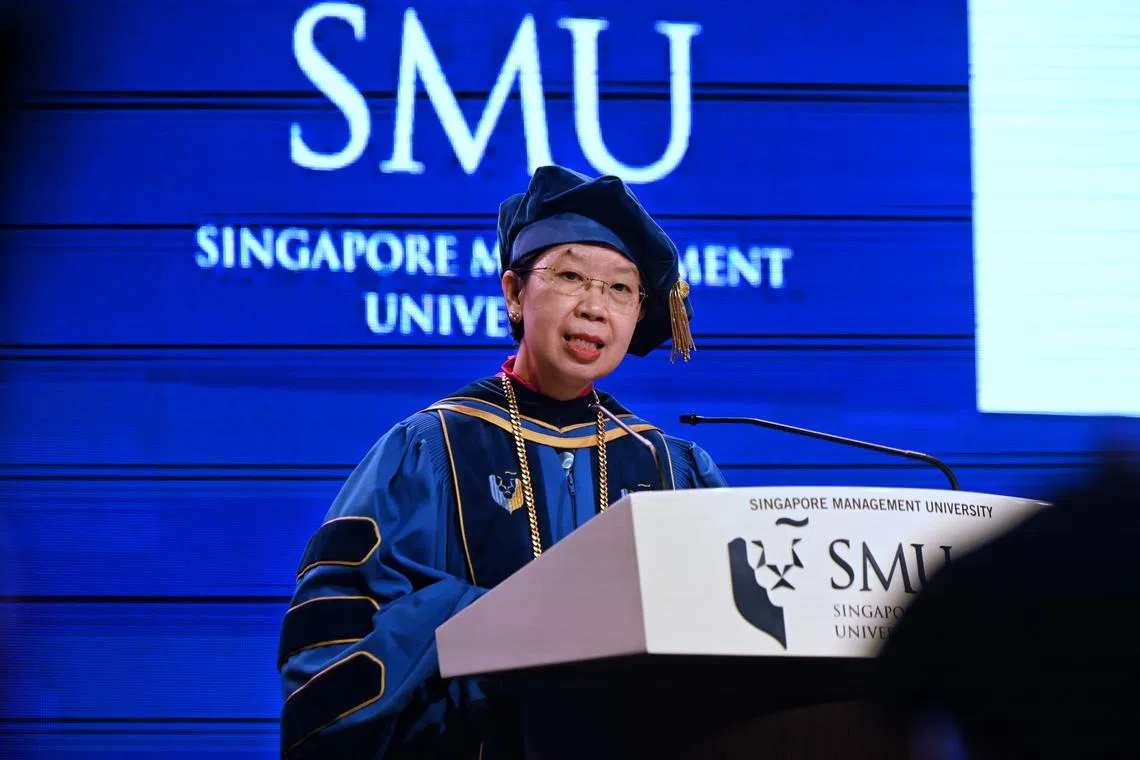 The only woman heading an autonomous university here is Singapore Management University president Lily Kong.