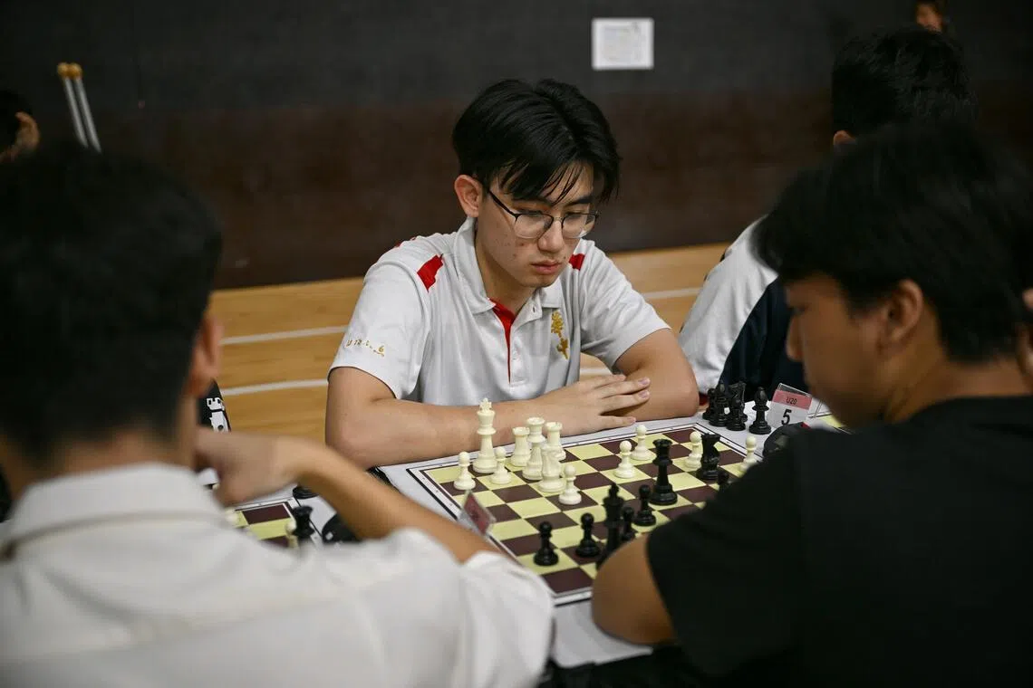 U20 5th place: Ashton Chia

Final day of National Schools Individual Chess Championships 2026, at OCBC Arena on Mar 17, 2026.