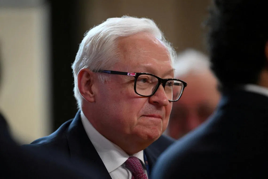FILE PHOTO: Russia's Deputy Foreign Minister Sergei Ryabkov attends the BRICS Meeting of Ministers of Foreign Affairs in Rio de Janeiro, Brazil, April 28, 2025. Mauro Pimentel/Pool via REUTERS/File Photo