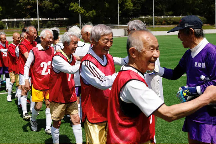  Mutsuhiko NomuraÕs soccer career has spanned 18 World Cups, or 70 years, to be exact. The silver-maned former Japanese national team player is now a member of the brand new over-80 division of TokyoÕs ÒSoccer For LifeÓ (SFL) league, which played its first match this month. The sprightly 83-year-old and his teammates are among a growing number of seniors pushing the boundaries of active living in Japan, one of the worldÕs fastest-greying societies. CREDIT: REUTERS
Close
 Selected
 .