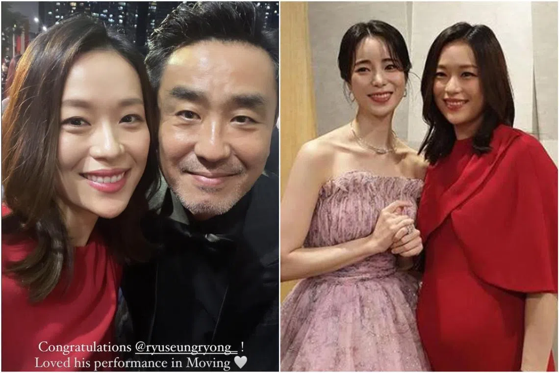 Rebecca Lim with South Korean actor Ryu Seung-ryong and actress Lim Ji-yeon at the 2023 Asia Content Awards & Global OTT Awards.