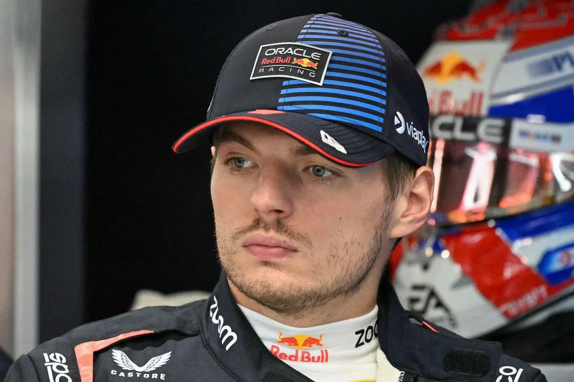 Max Verstappen gave only short answers or said “no comment” to reporters in the official post-qualifying press conference, following his "ridiculous" punishment for swearing this week.