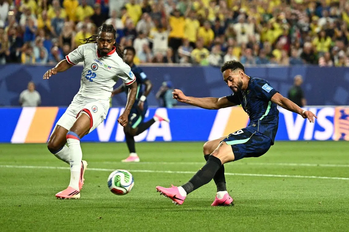 Brazil's Matheus Cunha scored two goals as Brazil beat Haiti 3-0.