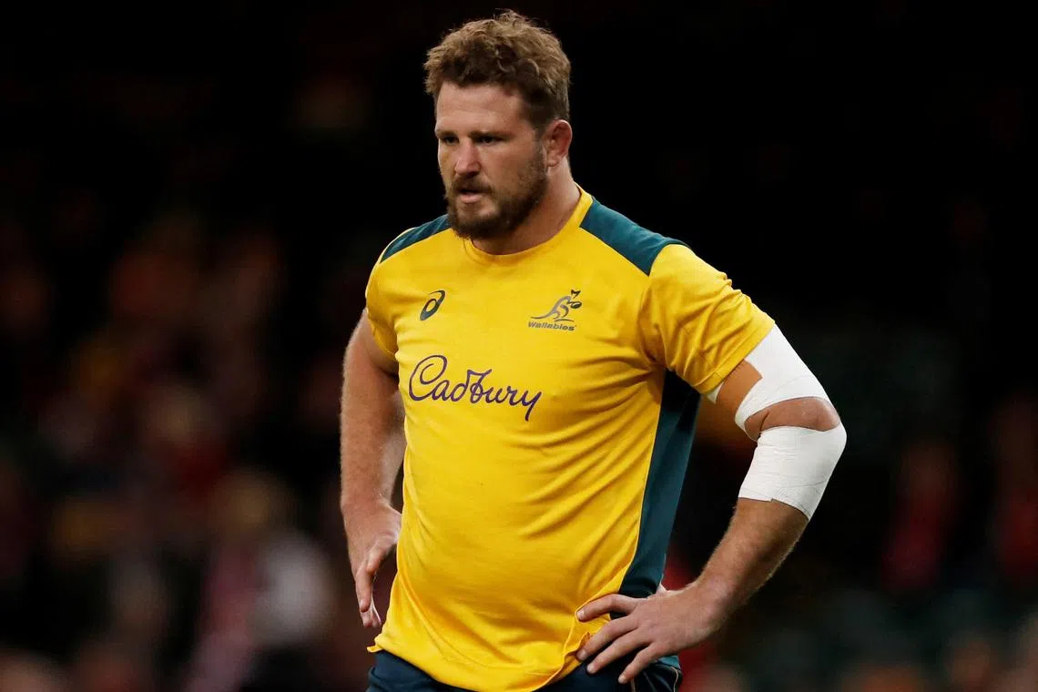 FILE PHOTO: Rugby Union - Autumn International - Wales v Australia - Principality Stadium, Cardiff, Wales, Britain - November 20, 2021 Australia's James Slipper during the warm up before the match Action Images via Reuters/Andrew Boyers/File Photo