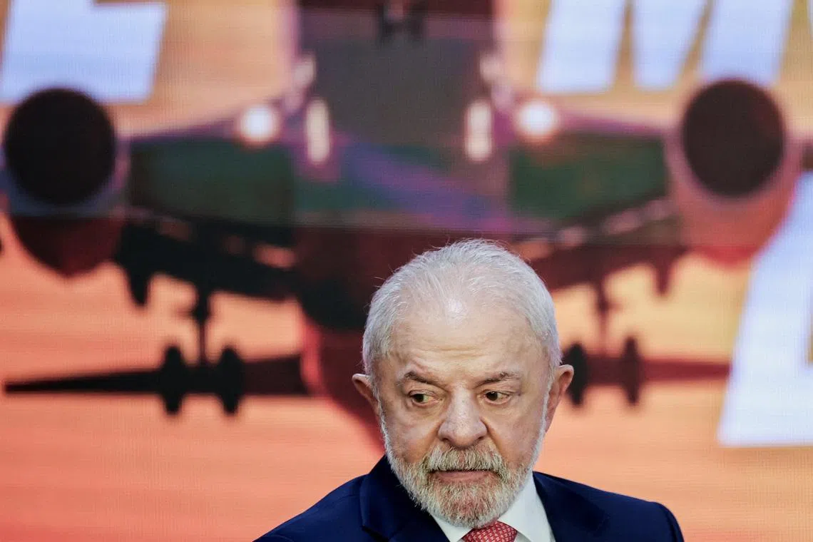 Brazil's President Luiz Inacio Lula da Silva attends an event in Brasilia on Feb 11.