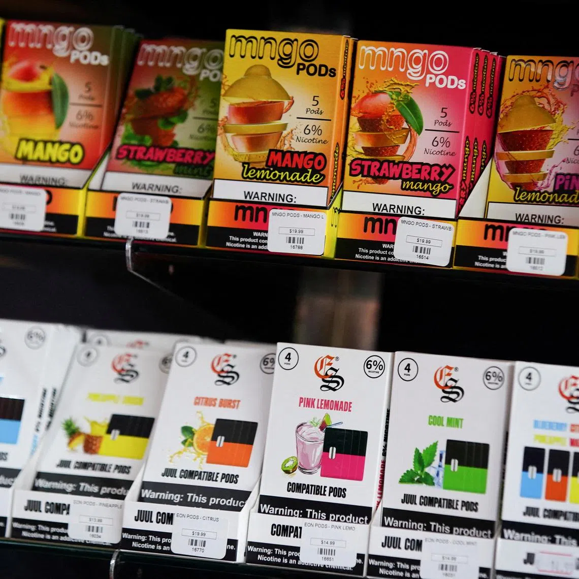 Unlicensed vapes are widely available in the US both online and in vape shops, convenience stores or gas stations despite being illegal to import or sell. 