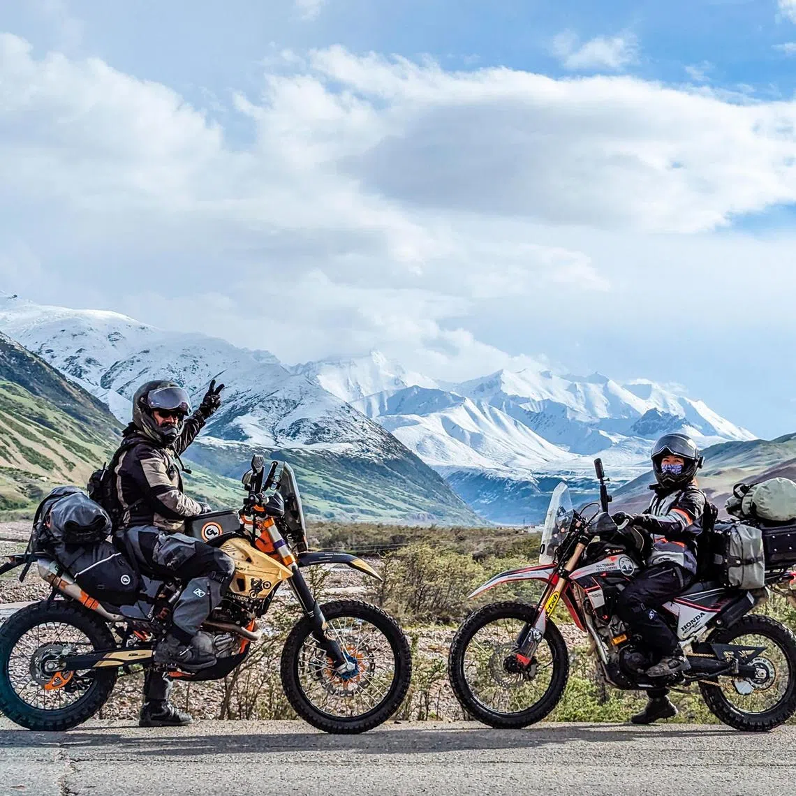  The couple has covered more than 38,000km across 12 countries as of September, spanning temperature ranges from the sweltering 42 deg C heat in Laos to the bitter - 4 deg C Tibetan cold. 