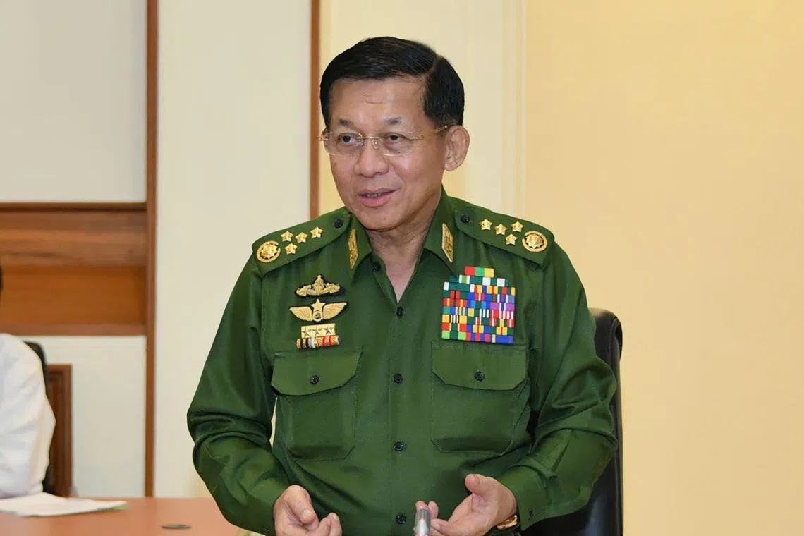 Senior General Min Aung Hlaing, Myanmar's military ruler, reportedly held an emergency meeting with top commanders. 