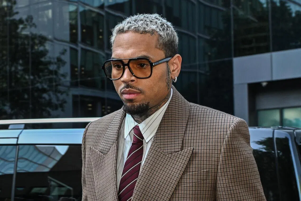 Singer Chris Brown testified that he did not personally call emergency responders out of fear of attracting outsized attention from the news media.