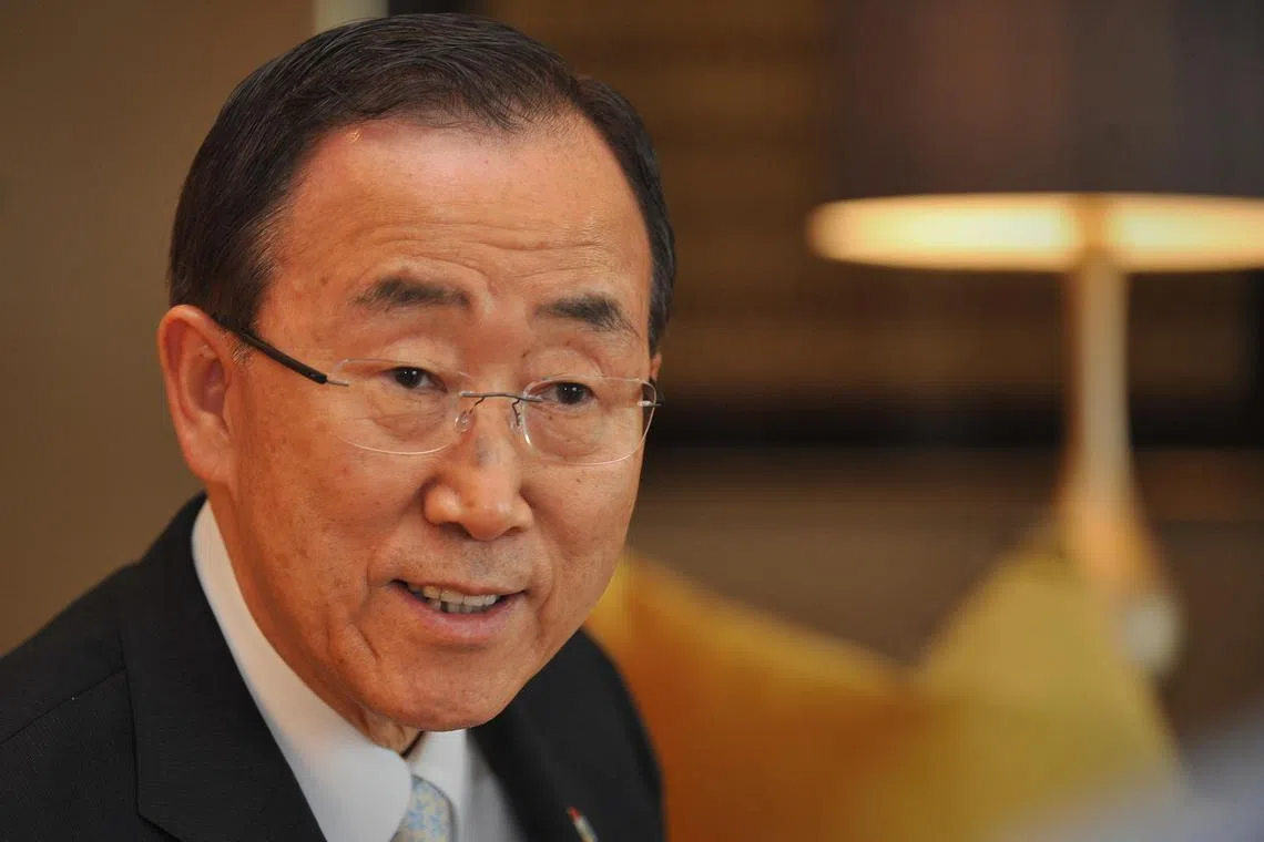 Former United Nations chief Ban Ki-moon has arrived in Myanmar, according to state media on Monday. 