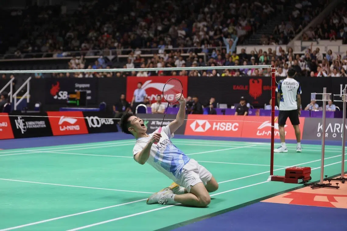 Loh Kean Yew is the sole Singaporean left in the Super 750 event.