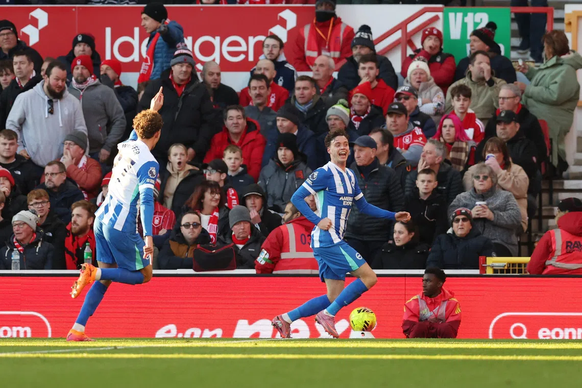 De Cuyper, Tzimas on target as Brighton down Forest to go fifth