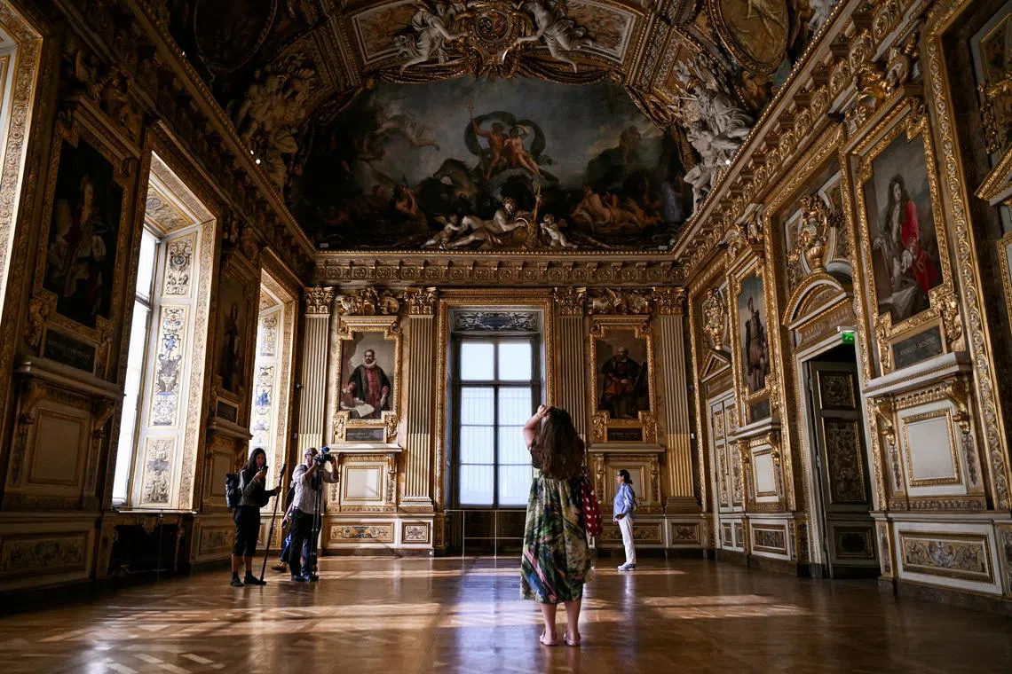 Louvre's Apollo Gallery reopens with no jewelry on display after heist