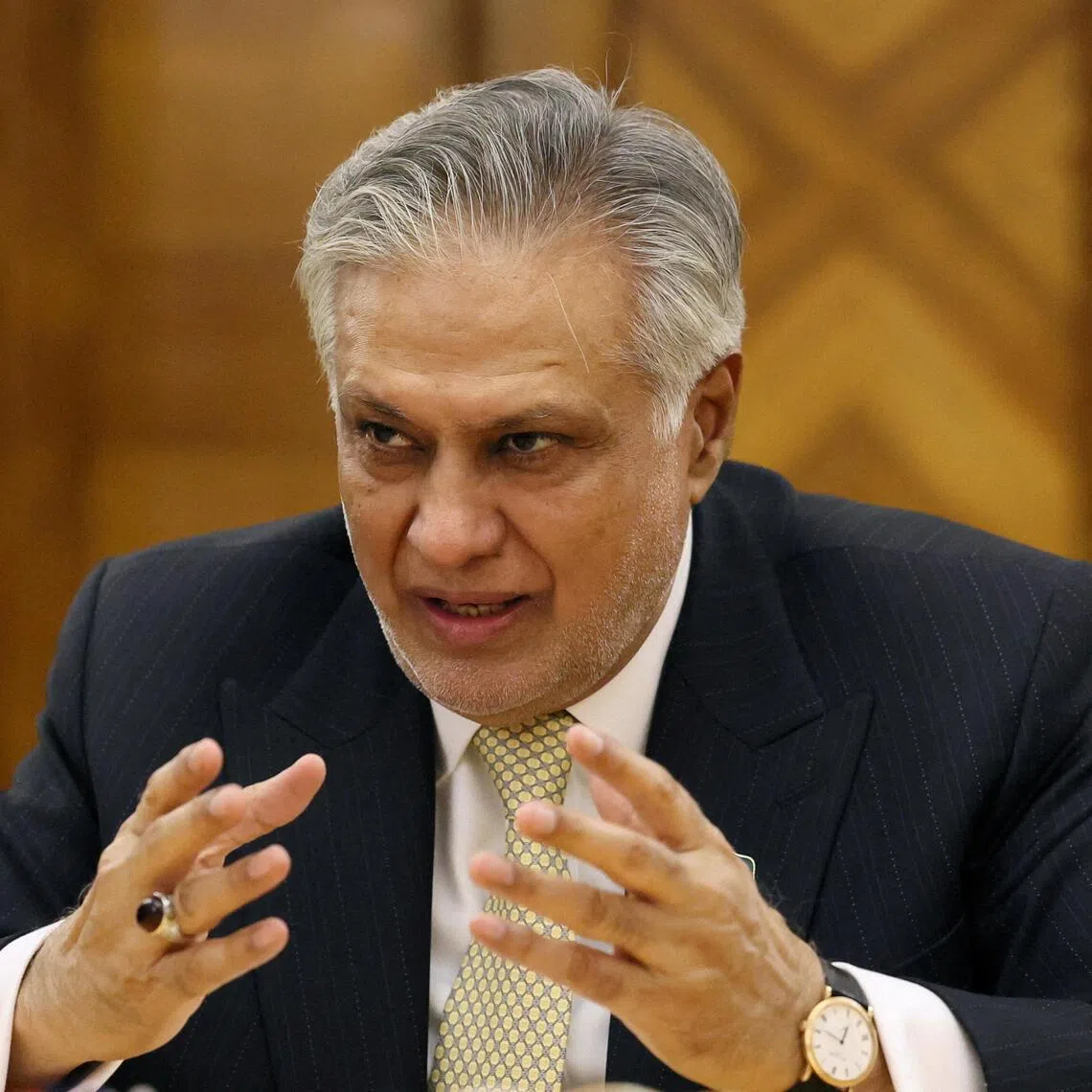 Pakistani Foreign Minister Ishaq Dar, who is also deputy prime minister, is visiting Beijing where he will meet with top Chinese diplomat Wang Yi for talks on international and bilateral issues.