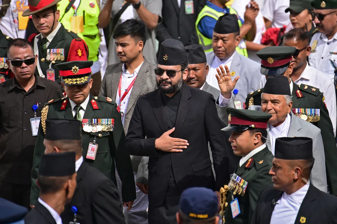 Balendra Shah, 35, a former rapper and composer who currently serves as the mayor of Kathmandu,popularly known as "Balen", attends Indra Jatra festival at Kathmandu Durbar Square in Kathmandu, Nepal, September 6, 2025. REUTERS/Stringer