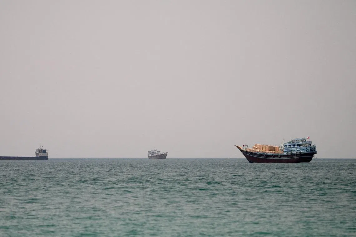 Vessels in the Strait of Hormuz on June 29. The focus of talks between the US and Iran on June 30 would be on managing the Strait of Hormuz and de-escalating tensions.