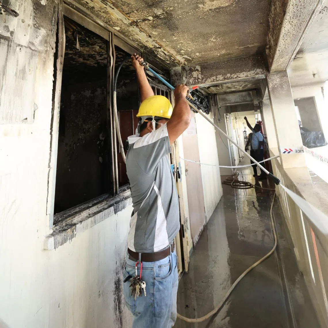 Preliminary findings indicated that the fire had involved a personal mobility aid in the living room.