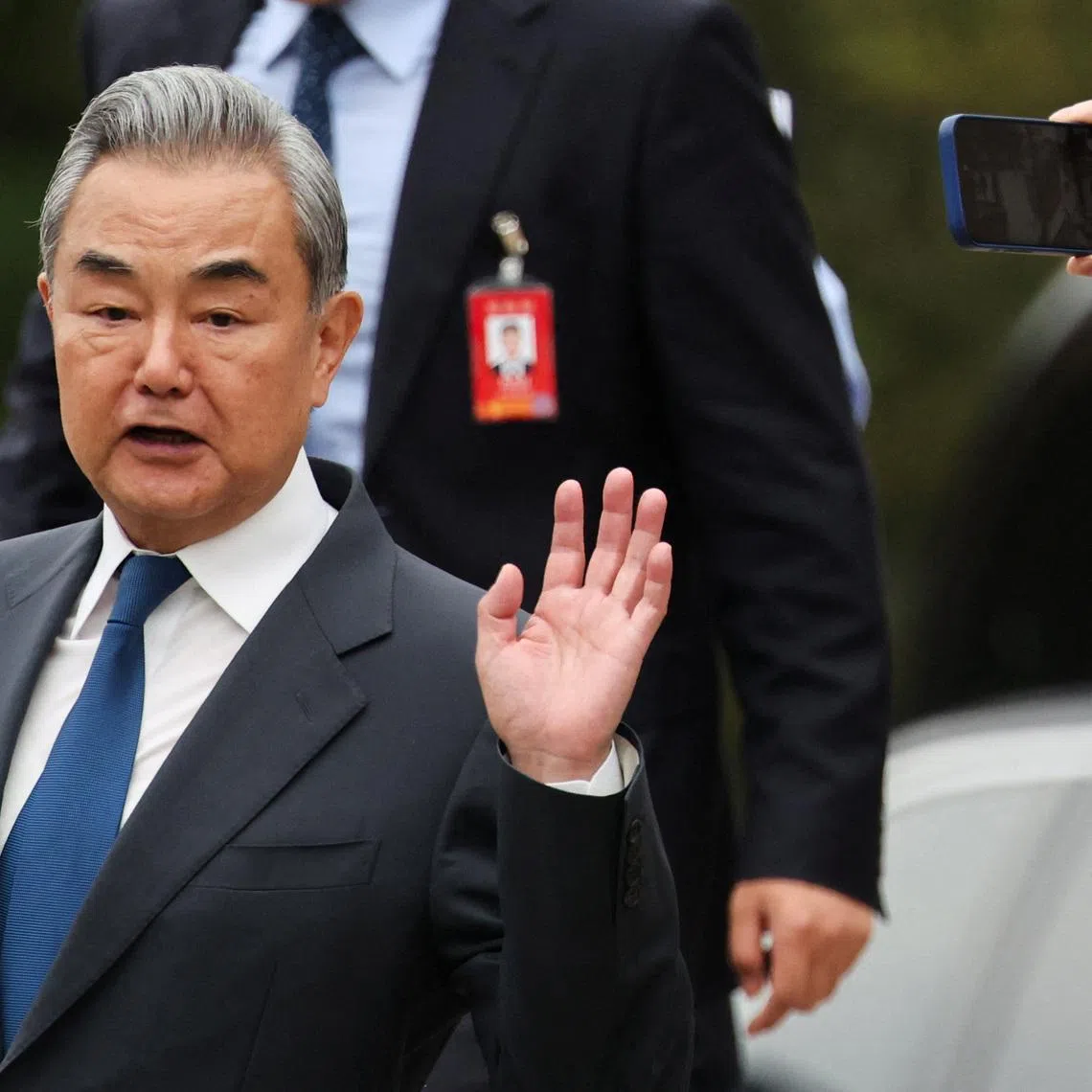 Chinese Foreign Minister Wang Yi leaves the Great Hall of the People in Beijing, China, May 20, 2026. REUTERS/Maxim Shemetov/Pool