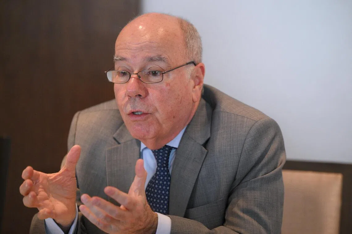 Brazil’s Foreign Minister Mauro Vieira pictured during an interview with The Straits Times on Sept 8.