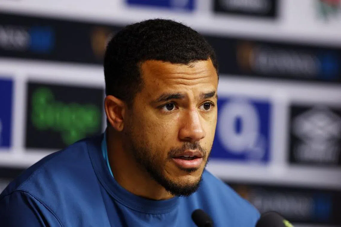 FILE PHOTO: Rugby Union - Six Nations Championship - England Captain's Run - Twickenham Stadium, London, Britain - March 10, 2023 England's Anthony Watson during the press conference Action Images via Reuters/Matthew Childs/File Photo