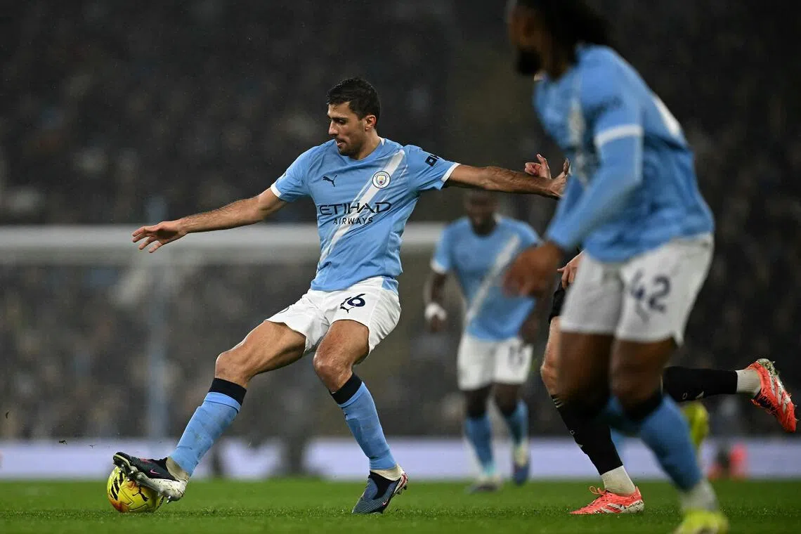 Manchester City's Rodri is exhausted, says manager Pep Guardiola, who noted that the Spaniard lost 10 balls in the second half of their 3-0 win over Fulham.