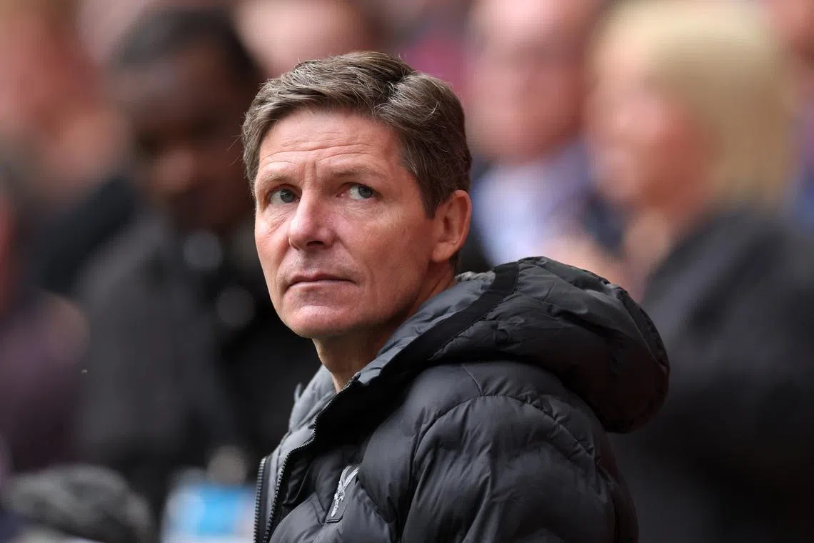 FILE PHOTO: Soccer Football - FA Cup - Semi Final - Crystal Palace v Aston Villa - Wembley Stadium, London, Britain - April 26, 2025 Crystal Palace manager Oliver Glasner before the match REUTERS/David Klein/ File Photo