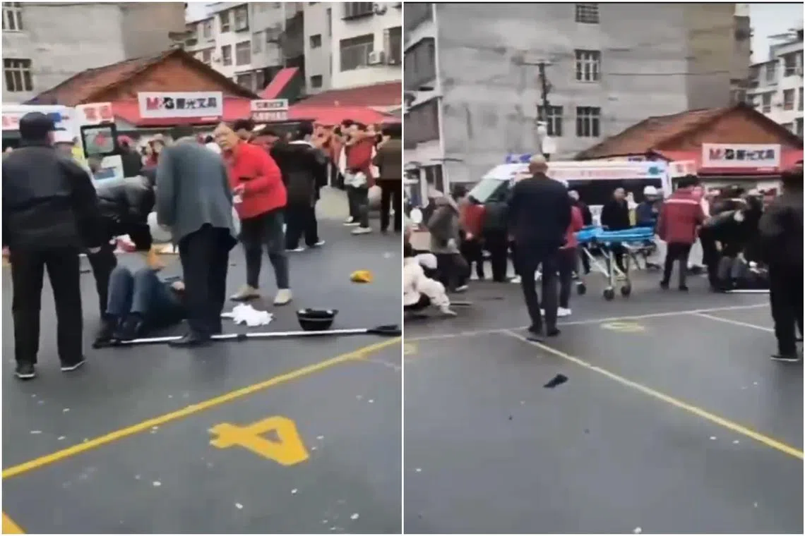 Video circulating on Chinese social media that matched images of the school appeared to show the aftermath of the crash.
